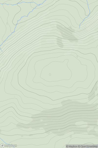 Thumbnail image for Moelfre [Llandovery to Monmouth] showing contour plot for surrounding peak